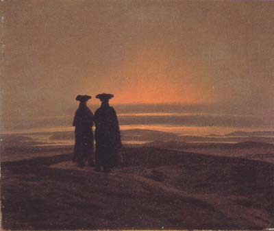 Caspar David Friedrich Two Men at Twilight (mk10)